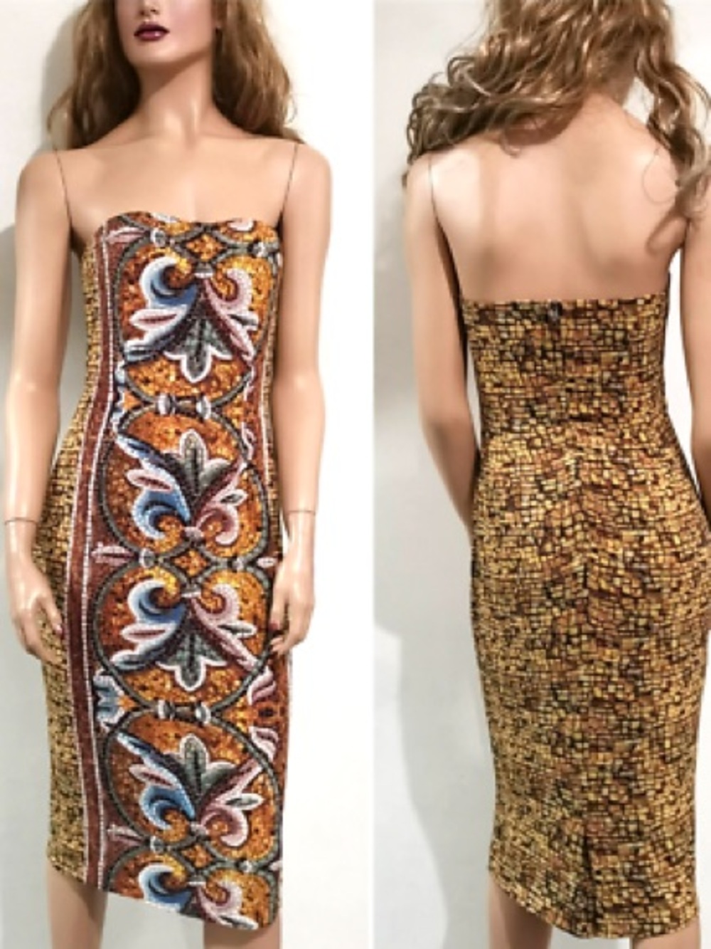 Dolce & Gabbana Byzantine Mosaic Dress Size 40 RARE Made In Italy Vintage 2013